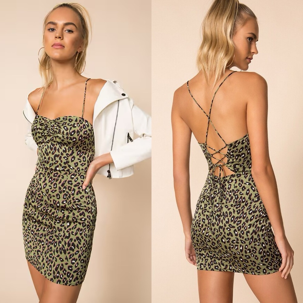 Superdown Tony Lace Up Dress, S